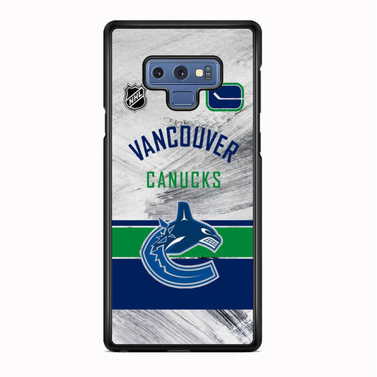 NHL Vancouver Canucks Taste of Jersey Samsung Galaxy Note 9 Case-Rubber Black (2D Case)-Oxvistore