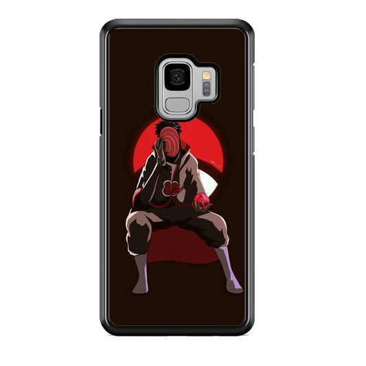 Naruto-Tobi Doujutsu Samsung Galaxy S9 Case-Rubber Black (2D Case)-Oxvistore