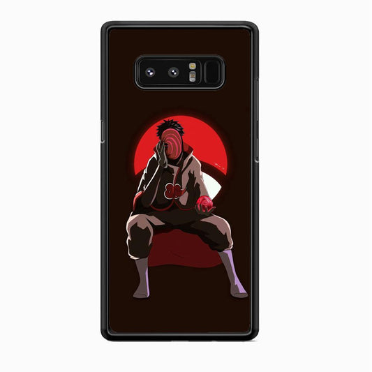 Naruto-Tobi Doujutsu Samsung Galaxy Note 8 Case-Rubber Black (2D Case)-Oxvistore