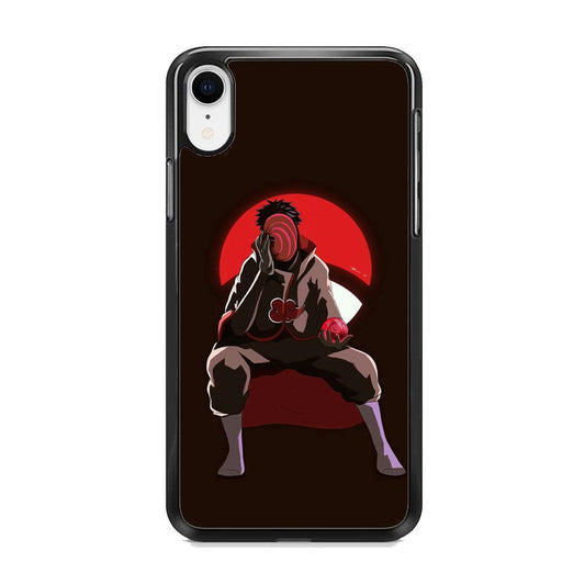 Naruto-Tobi Doujutsu iPhone XR Case-Rubber Black (2D Case)-Oxvistore