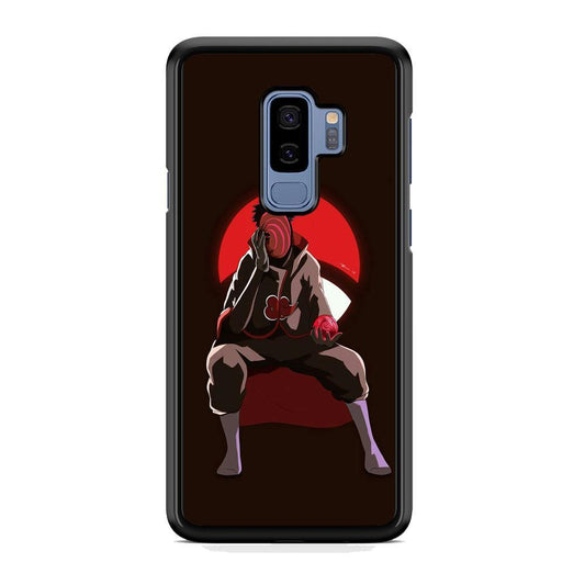 Naruto-Tobi Doujutsu Samsung Galaxy S9 Plus Case-Rubber Black (2D Case)-Oxvistore