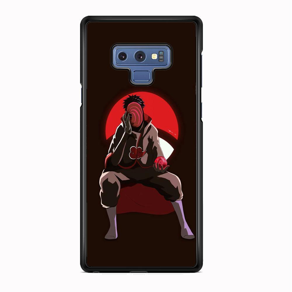 Naruto-Tobi Doujutsu Samsung Galaxy Note 9 Case-Rubber Black (2D Case)-Oxvistore