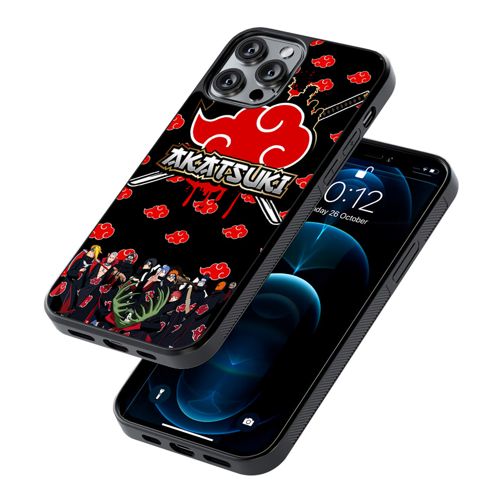 Naruto Akatsuki Squad 2D Rubber Phone Case