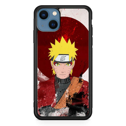 Naruto Art of Senjutsu iPhone 15 Plus Case-Rubber Black (2D Case)-Oxvistore