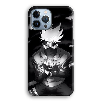 Naruto B&W Kakashi Chidori iPhone 14 Pro Max Case-Oxvistore