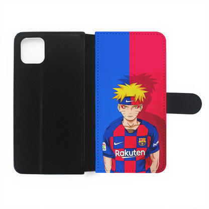 Naruto Barcelona Fc Jersey Flip Wallet Phone Case