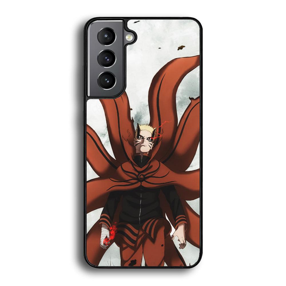Naruto Baryon Final Form Samsung Galaxy S21 Plus Case-Rubber Black (2D Case)-Oxvistore
