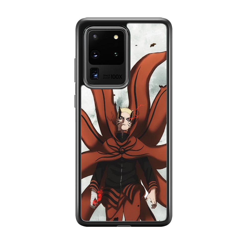 Naruto Baryon Final Form Samsung Galaxy S20 Ultra Case-Rubber Black (2D Case)-Oxvistore