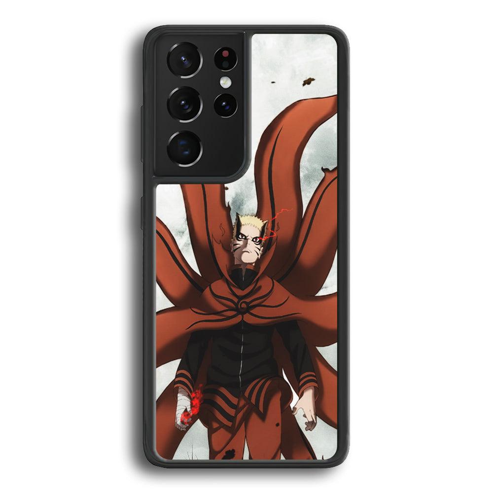 Naruto Baryon Final Form Samsung Galaxy S23 Ultra Case-Rubber Black (2D Case)-Oxvistore