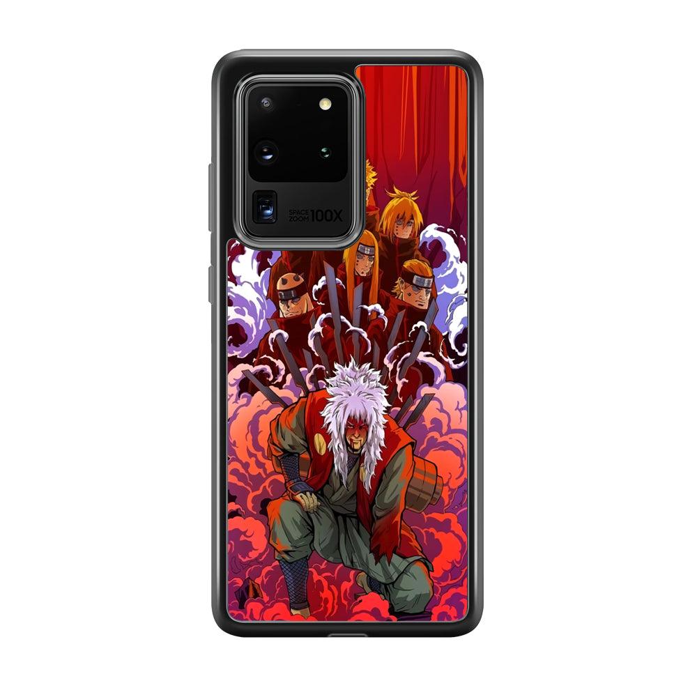 Naruto Beat The Disciple Samsung Galaxy S20 Ultra Case-Rubber Black (2D Case)-Oxvistore