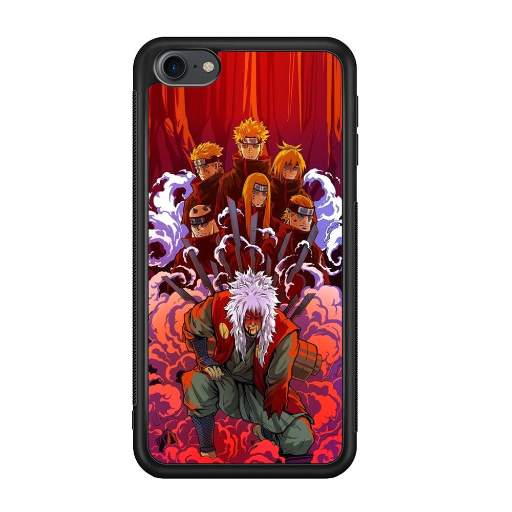 Naruto Beat The Disciple iPod Touch 6 Case-Rubber Black (2D Case)-Oxvistore