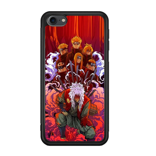 Naruto Beat The Disciple iPod Touch 6 Case-Rubber Black (2D Case)-Oxvistore