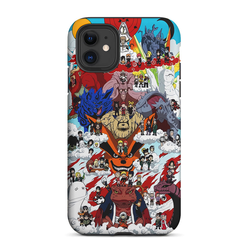 Naruto Chibi All Character 2 in 1 Tough Phone Case