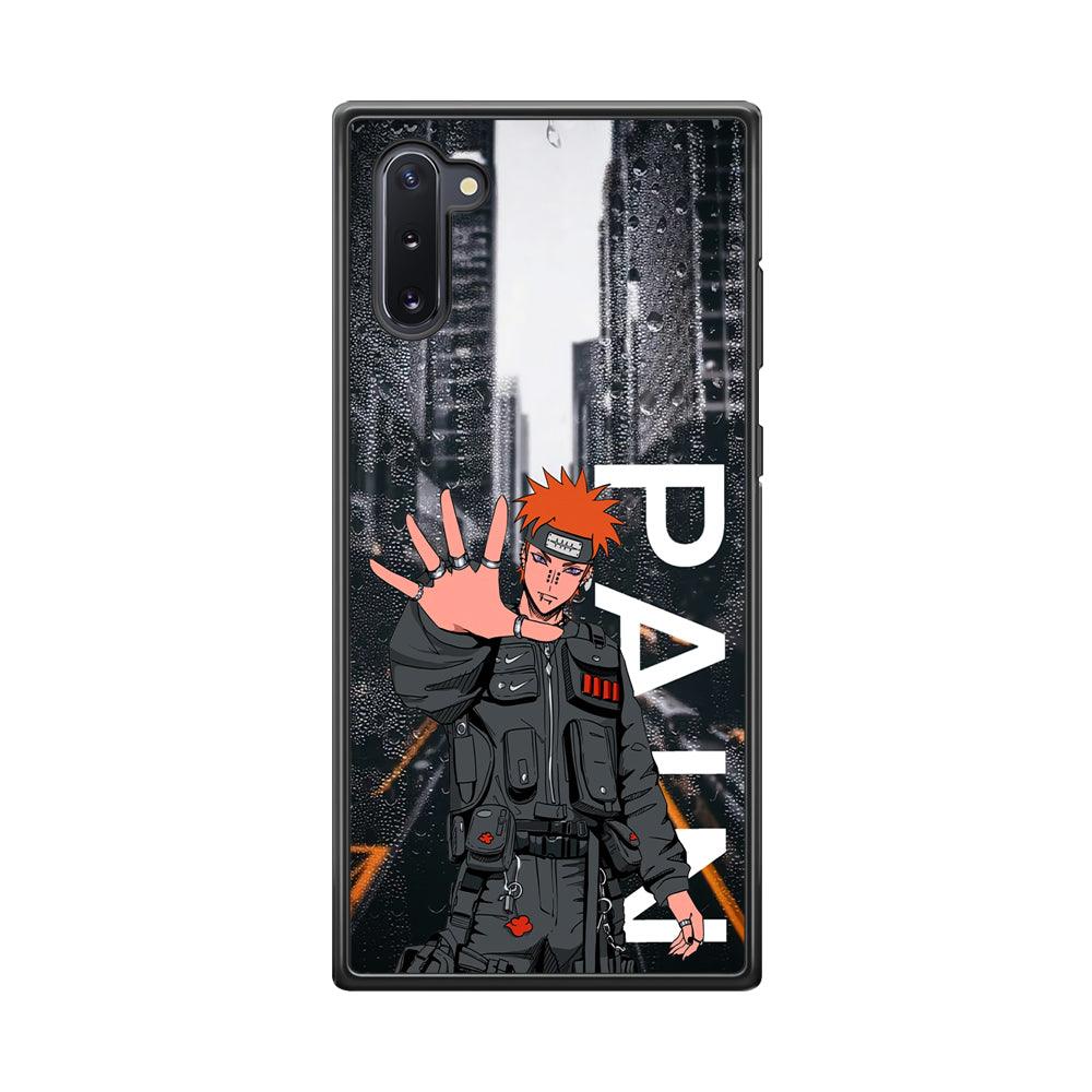 Naruto Hype Pain on The Rain Samsung Galaxy Note 10 Case-Rubber Black (2D Case)-Oxvistore