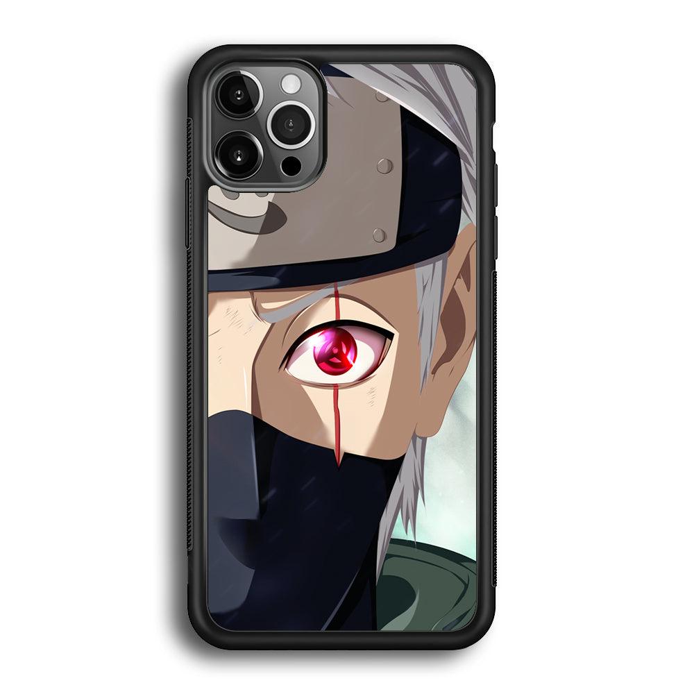 Naruto Mangekyo of Copy Ninja iPhone 12 Pro Case-Rubber White (2D Case)-Oxvistore