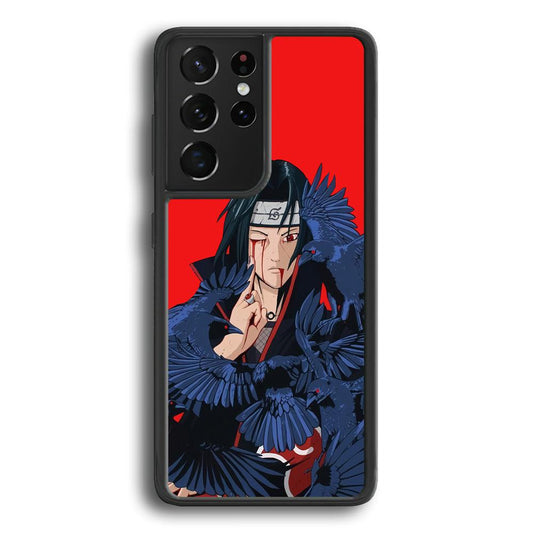 Naruto On Itachi Power Show Samsung Galaxy S23 Ultra Case-Rubber Black (2D Case)-Oxvistore