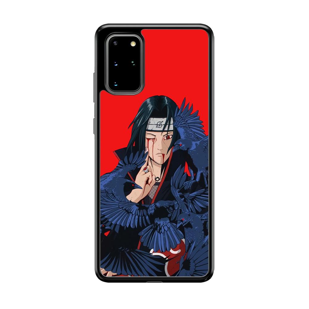 Naruto On Itachi Power Show Samsung Galaxy S20 Plus Case-Rubber Black (2D Case)-Oxvistore
