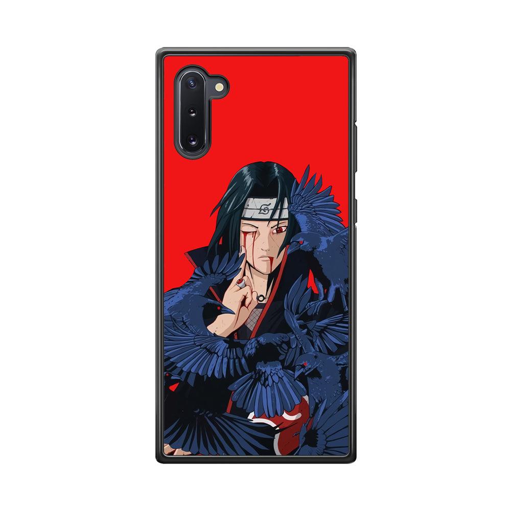 Naruto On Itachi Power Show Samsung Galaxy Note 10 Case-Rubber Black (2D Case)-Oxvistore