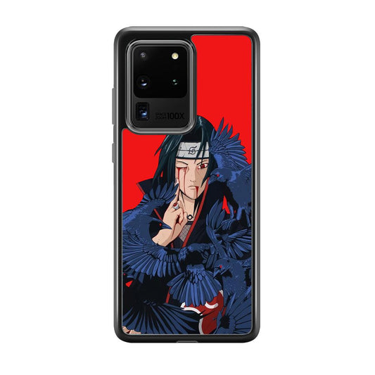 Naruto On Itachi Power Show Samsung Galaxy S20 Ultra Case-Rubber Black (2D Case)-Oxvistore