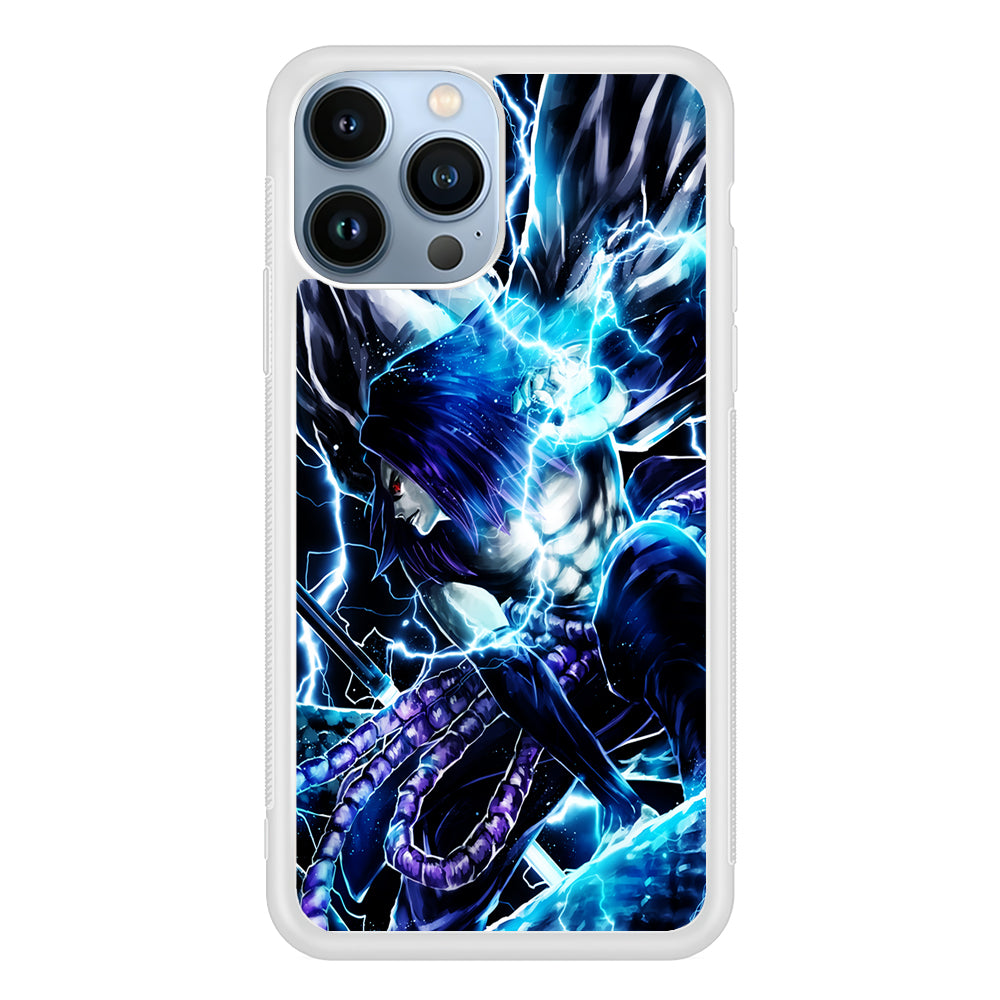 Naruto Sasuke Chidori Art 2D Rubber Phone Case