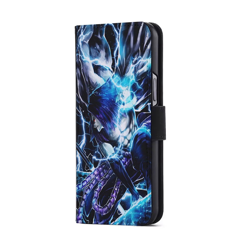 Naruto Sasuke Chidori Art Flip Wallet Phone Case