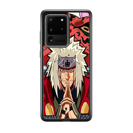 Naruto Series Jiraiya Sannin of Konoha Samsung Galaxy S20 Ultra Case-Rubber Black (2D Case)-Oxvistore