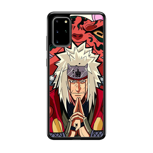 Naruto Series Jiraiya Sannin of Konoha Samsung Galaxy S20 Plus Case-Rubber Black (2D Case)-Oxvistore