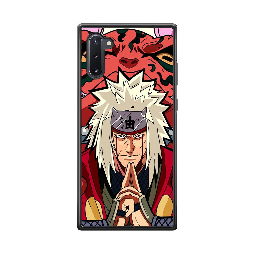 Naruto Series Jiraiya Sannin of Konoha Samsung Galaxy Note 10 Case-Rubber Black (2D Case)-Oxvistore