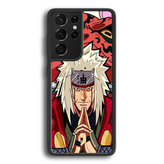 Naruto Series Jiraiya Sannin of Konoha Samsung Galaxy S22 Ultra Case-Rubber Black (2D Case)-Oxvistore