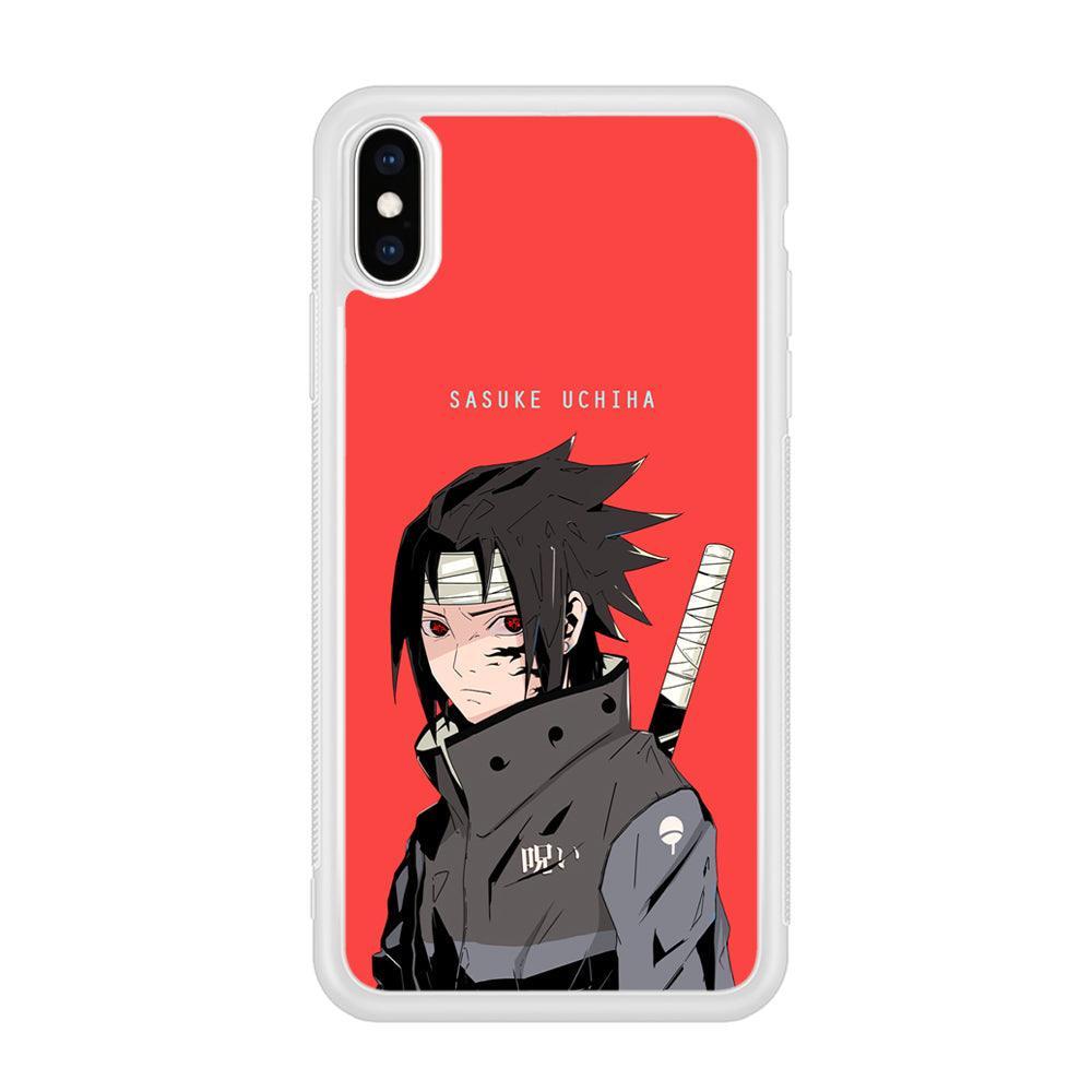 Naruto Series Sasuke Stare of Sharingan iPhone X Case-Oxvistore