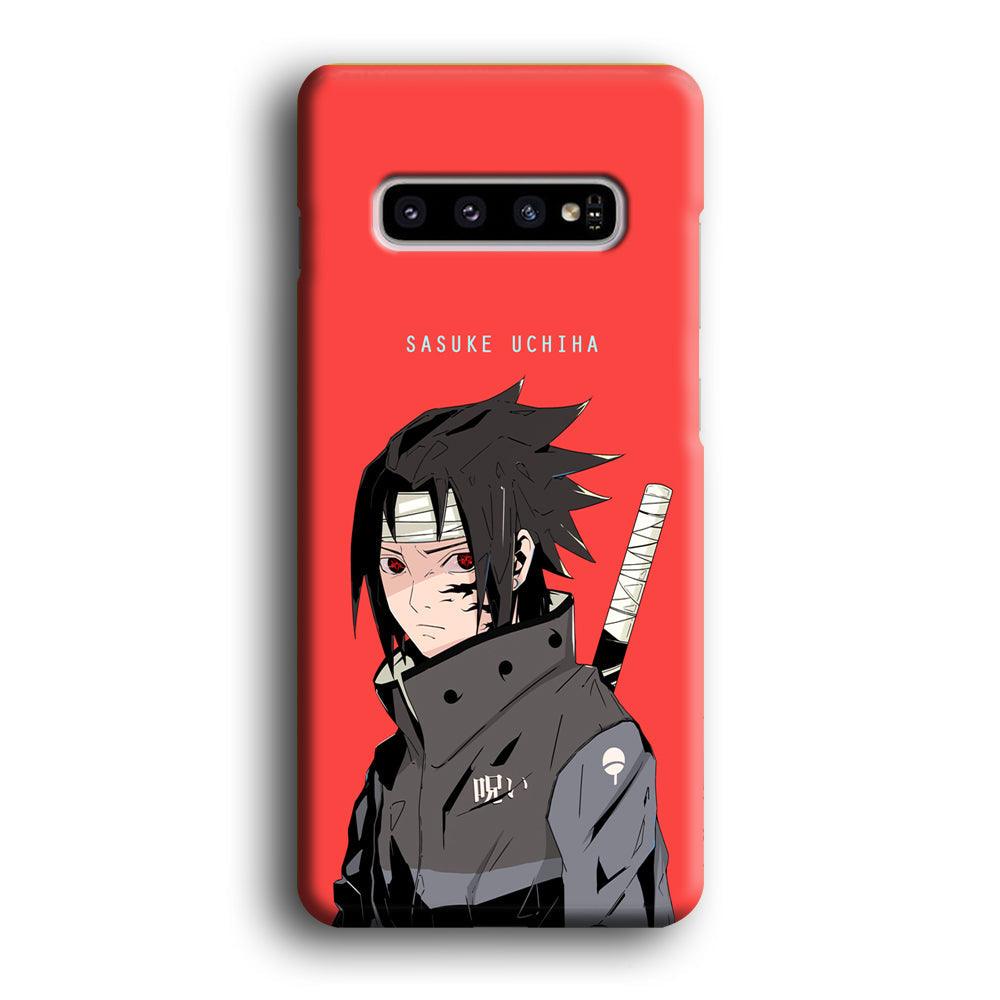 Naruto Series Sasuke Stare of Sharingan Samsung Galaxy S10 Plus Case-Oxvistore