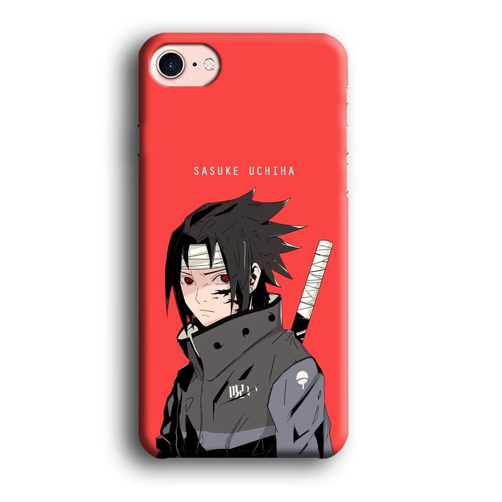 Naruto Series Sasuke Stare of Sharingan iPhone 8 Case-Oxvistore