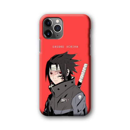 Naruto Series Sasuke Stare of Sharingan iPhone 11 Pro Case-Oxvistore