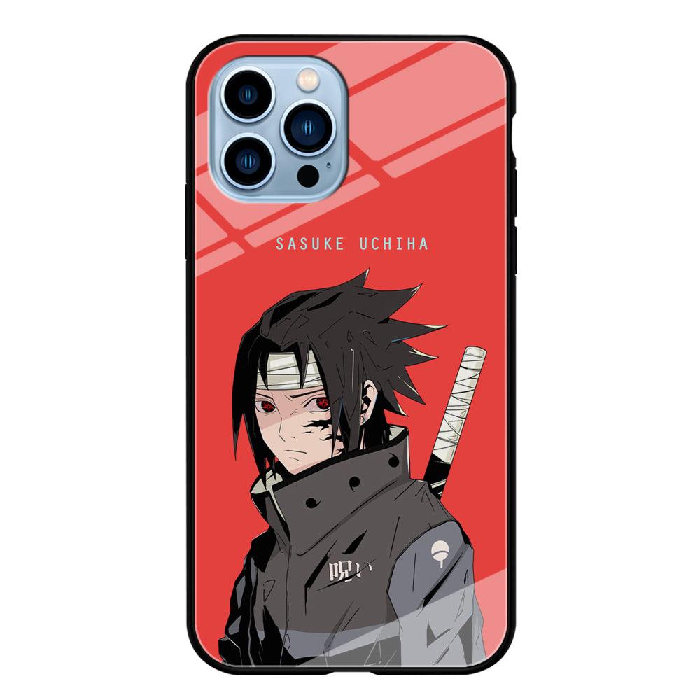 Naruto Series Sasuke Stare of Sharingan iPhone 13 Pro Case-Oxvistore