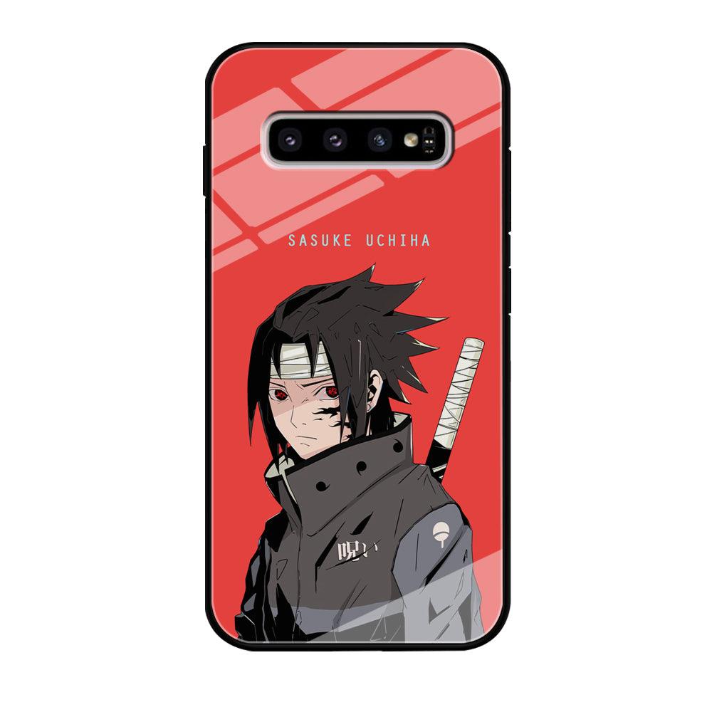 Naruto Series Sasuke Stare of Sharingan Samsung Galaxy S10 Case-Oxvistore