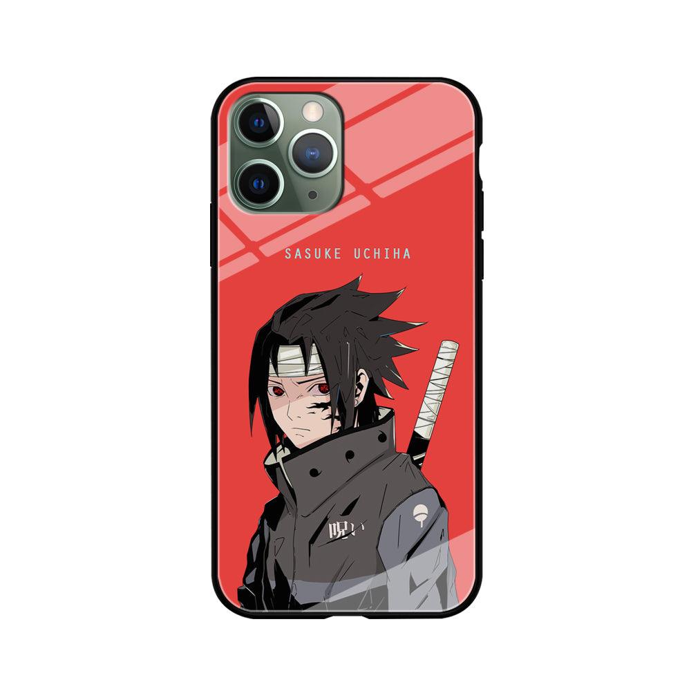 Naruto Series Sasuke Stare of Sharingan iPhone 11 Pro Case-Oxvistore