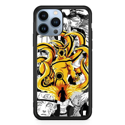 Naruto Strength for Comrade iPhone 14 Pro Case-Rubber White (2D Case)-Oxvistore