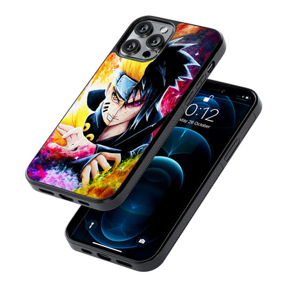 Naruto VS Sasuke Painting Art 2D Rubber Phone Case