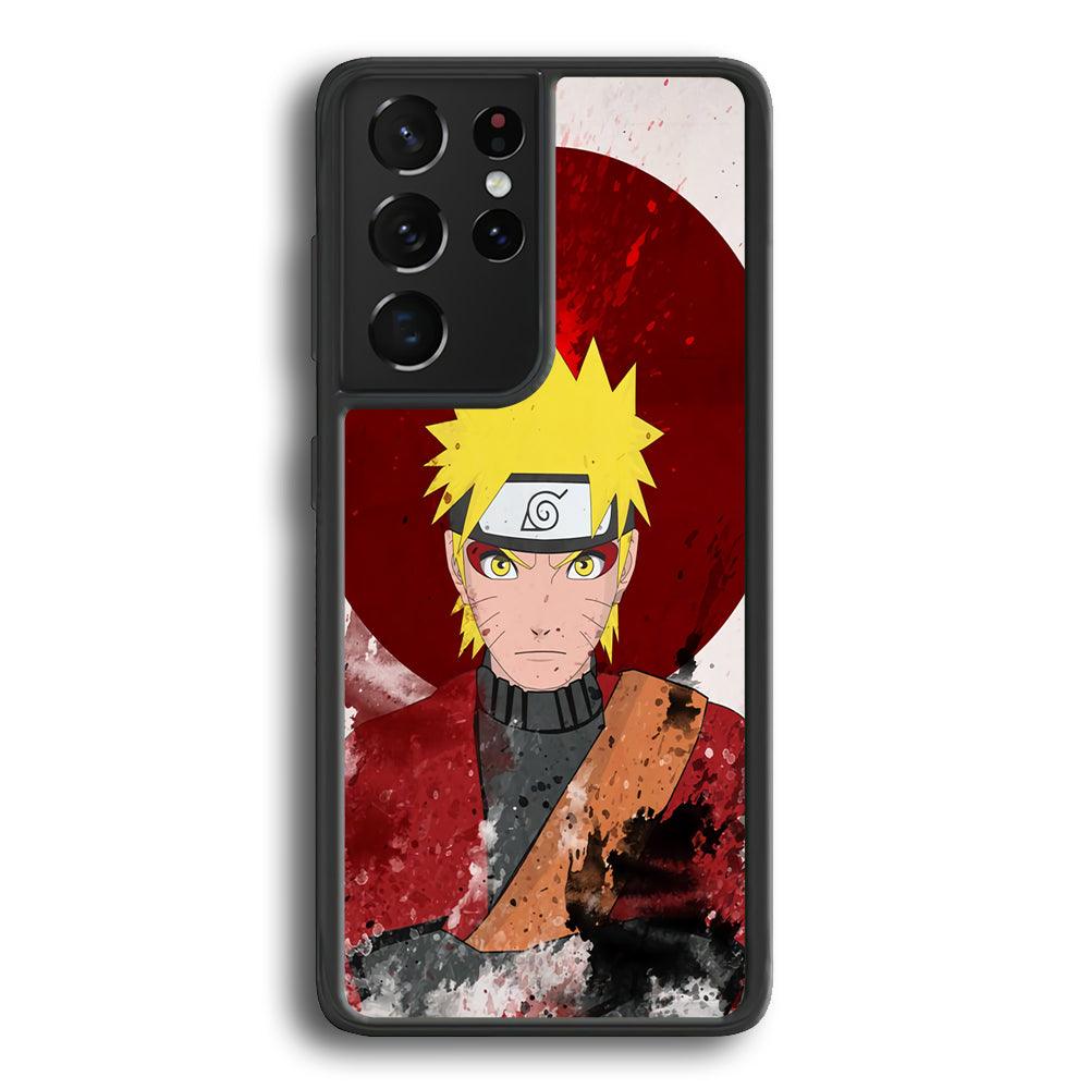 Naruto Art of Senjutsu Samsung Galaxy S21 Ultra Case-Rubber White (2D Case)-Oxvistore