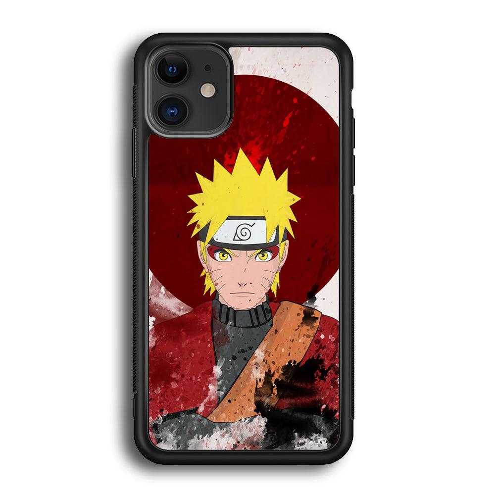 Naruto Art of Senjutsu iPhone 12 Case-Rubber Black (2D Case)-Oxvistore