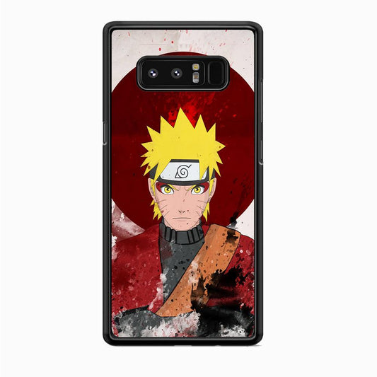 Naruto Art of Senjutsu Samsung Galaxy Note 8 Case-Rubber White (2D Case)-Oxvistore