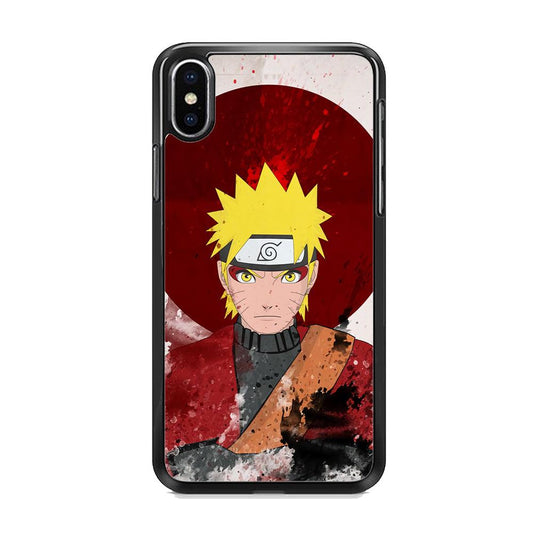 Naruto Art of Senjutsu iPhone XS MAX Case-Rubber Black (2D Case)-Oxvistore