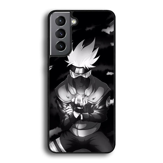 Naruto B&W Kakashi Chidori Samsung Galaxy S21 Case-3D Case-Oxvistore