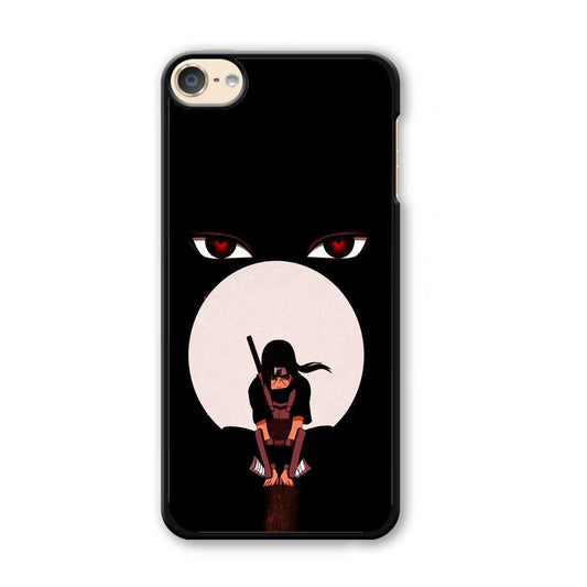 Naruto Blood Moon of Uchiha iPod Touch 6 Case-Plastic Black (2D Case)-Oxvistore