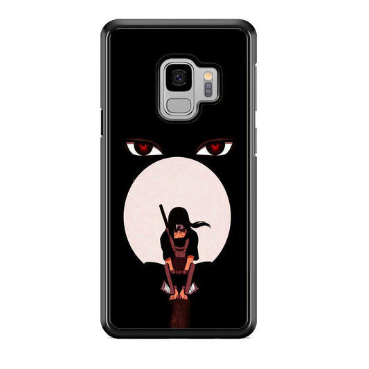 Naruto Blood Moon of Uchiha Samsung Galaxy S9 Case-Rubber Black (2D Case)-Oxvistore