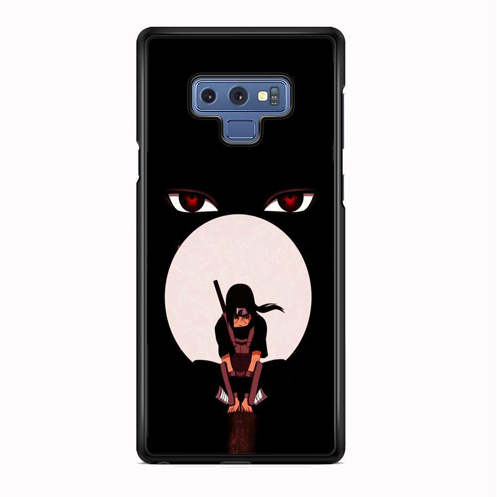 Naruto Blood Moon of Uchiha Samsung Galaxy Note 9 Case-Rubber Black (2D Case)-Oxvistore