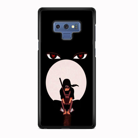 Naruto Blood Moon of Uchiha Samsung Galaxy Note 9 Case-Rubber Black (2D Case)-Oxvistore