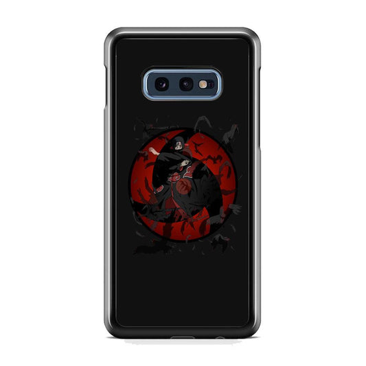 Naruto Itachi Raven Summoning Samsung Galaxy S10E Case-Rubber Black (2D Case)-Oxvistore