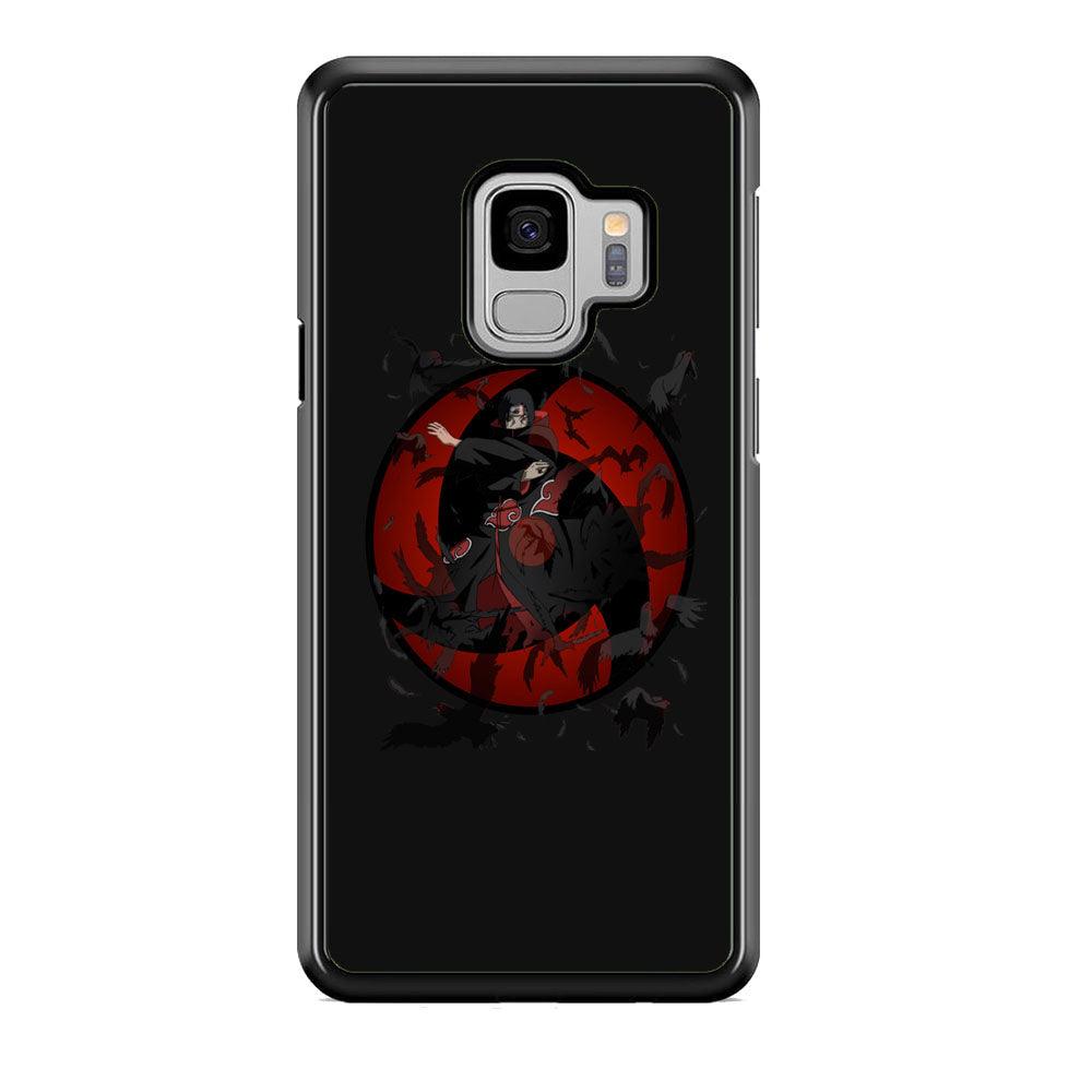 Naruto Itachi Raven Summoning Samsung Galaxy S9 Case-Rubber Black (2D Case)-Oxvistore