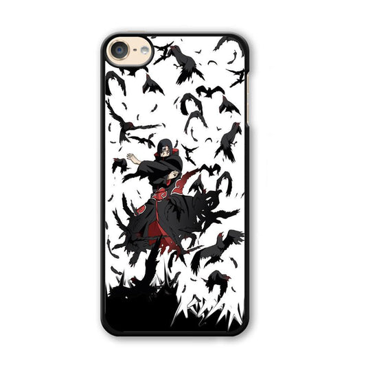 Naruto Itachi Uchiha Flying Bird iPod Touch 6 Case-Plastic Black (2D Case)-Oxvistore